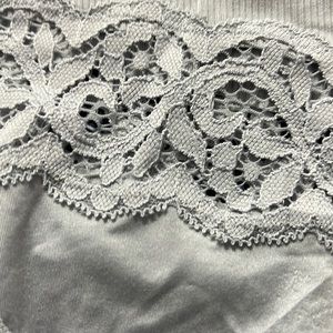 Victoria’s Secret panties lace inset purple gray lavender bikini XS NWT